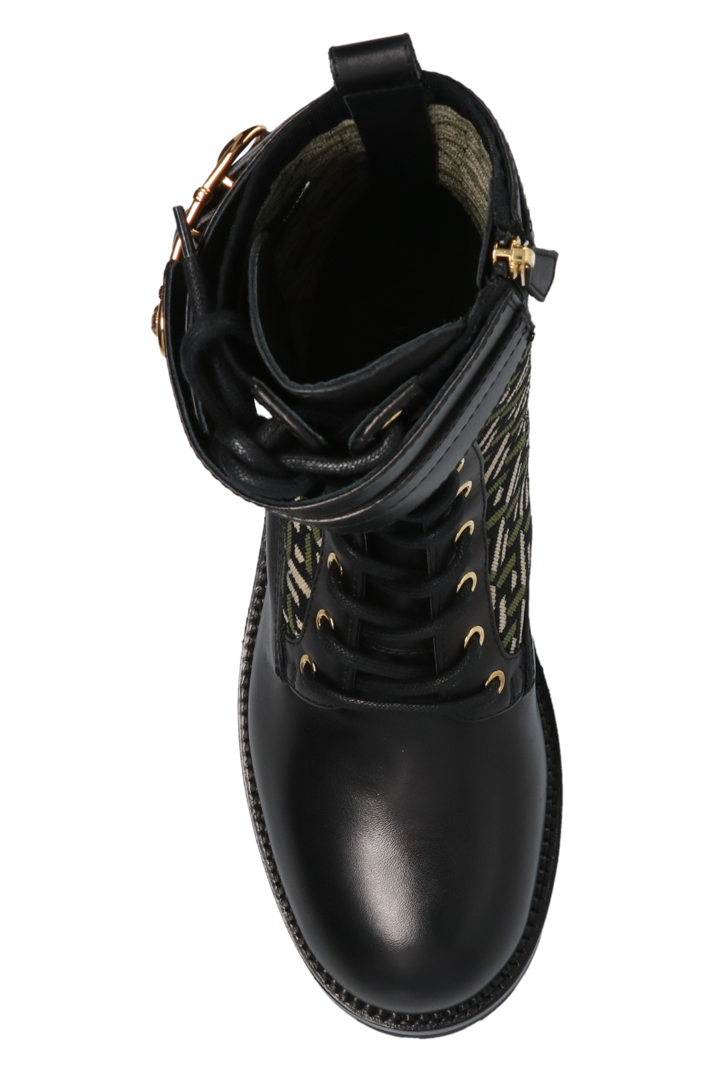 versace lace up combat boots